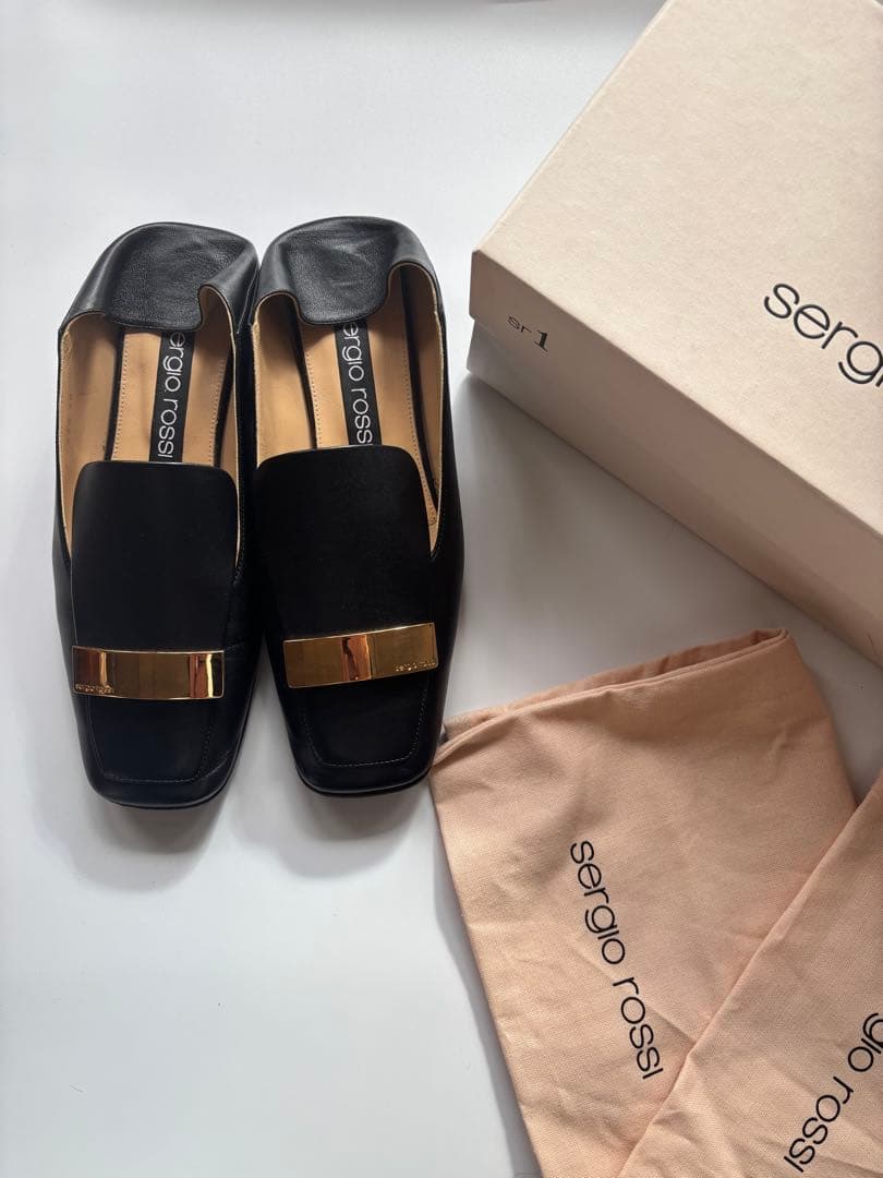 Sergio Rossi セルジオロッシ SR1 プレート　フラットシューズ38 Sergio Rossi/セルジオ ロッシ_Men通販 | MEN'S sr1 Slipper【送料無料
