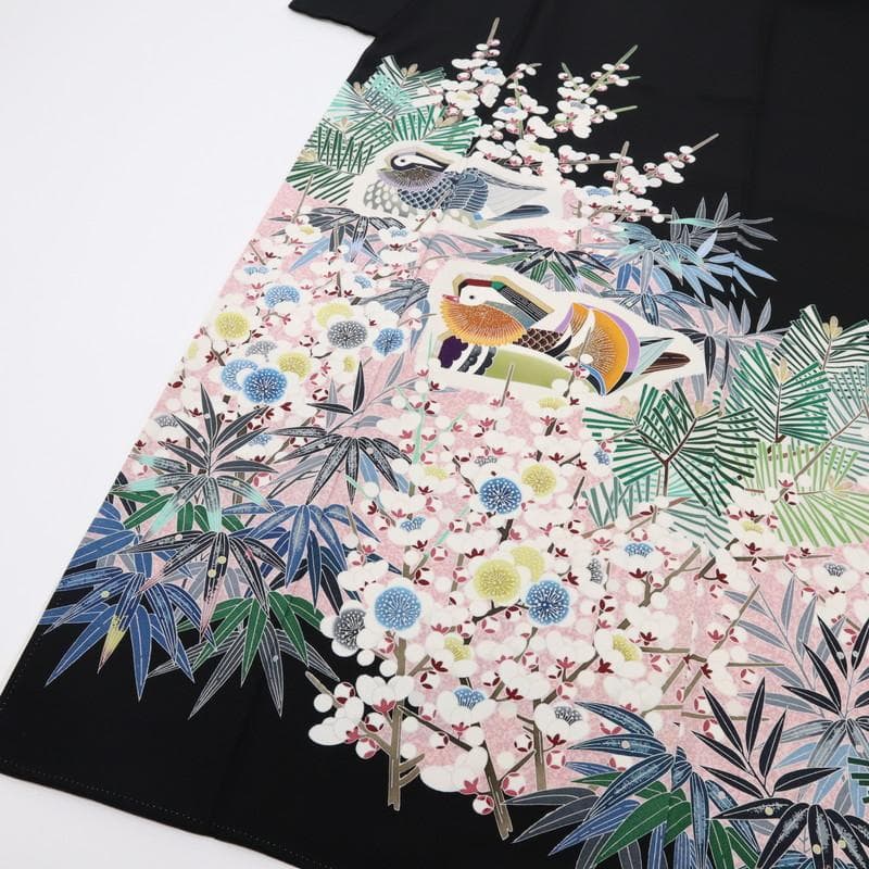 《ひろ★裄直し＋紋の入れ替＋黒留袖羽田登喜男松竹梅におしどりDB12-1》