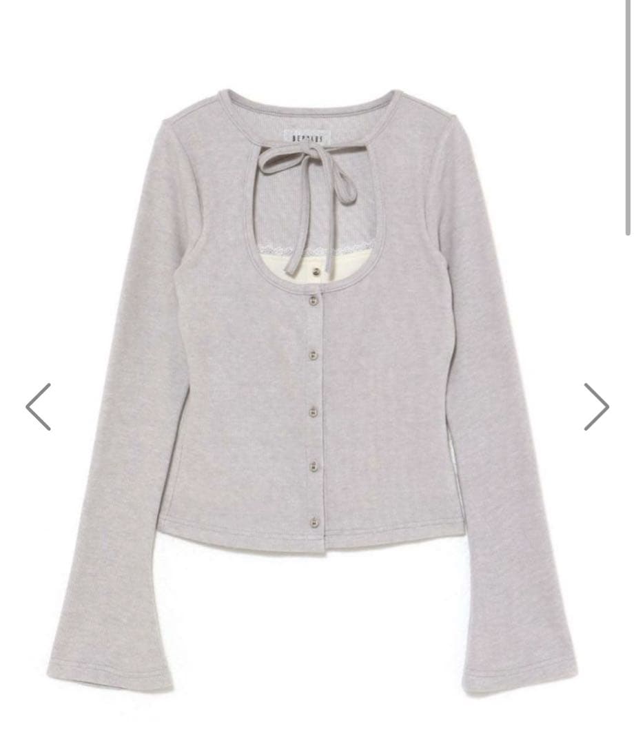 新品タグ付き】BUBBLES レイヤードリブトップス グレー - メルカリ