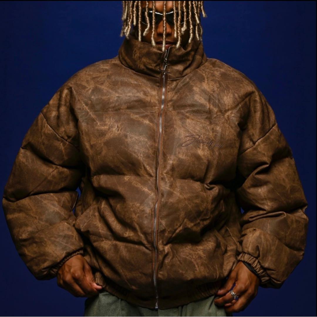 YORU CLUB ブラウン ダウンジャケット - メルカリ