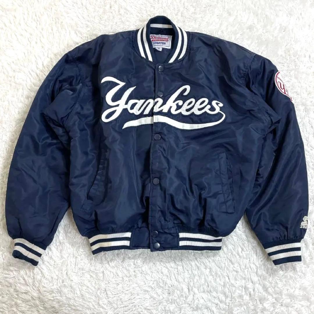 90s スターター NYヤンキース スタジャン 筆記体ロゴ ネイビー M 90s スターター NYヤンキース スタジャン 筆記体ロゴ ネイビー M
