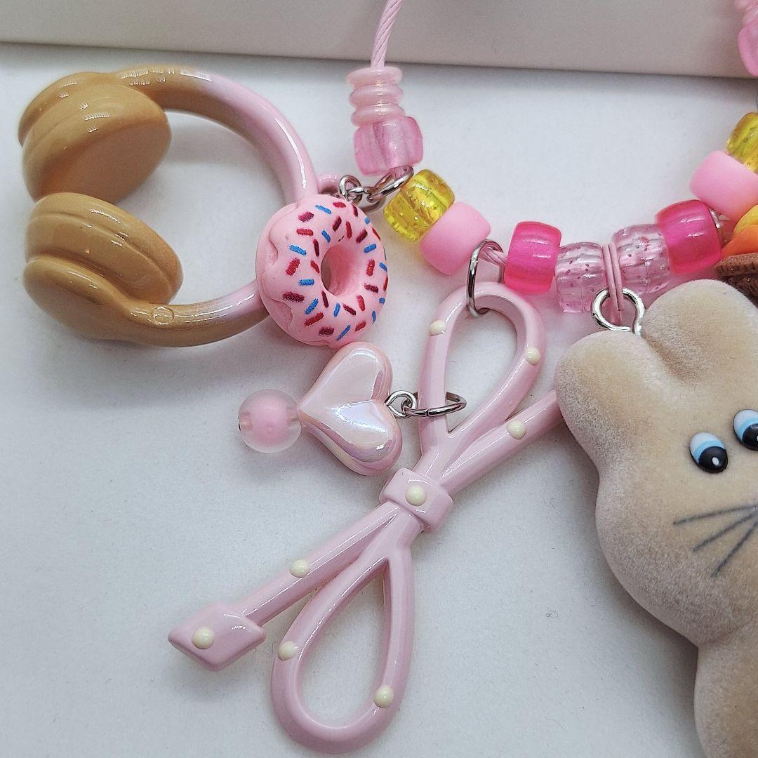 むにゅプクプクC ピンク じゃらじゃらキーホルダー じゃらキー - メルカリ