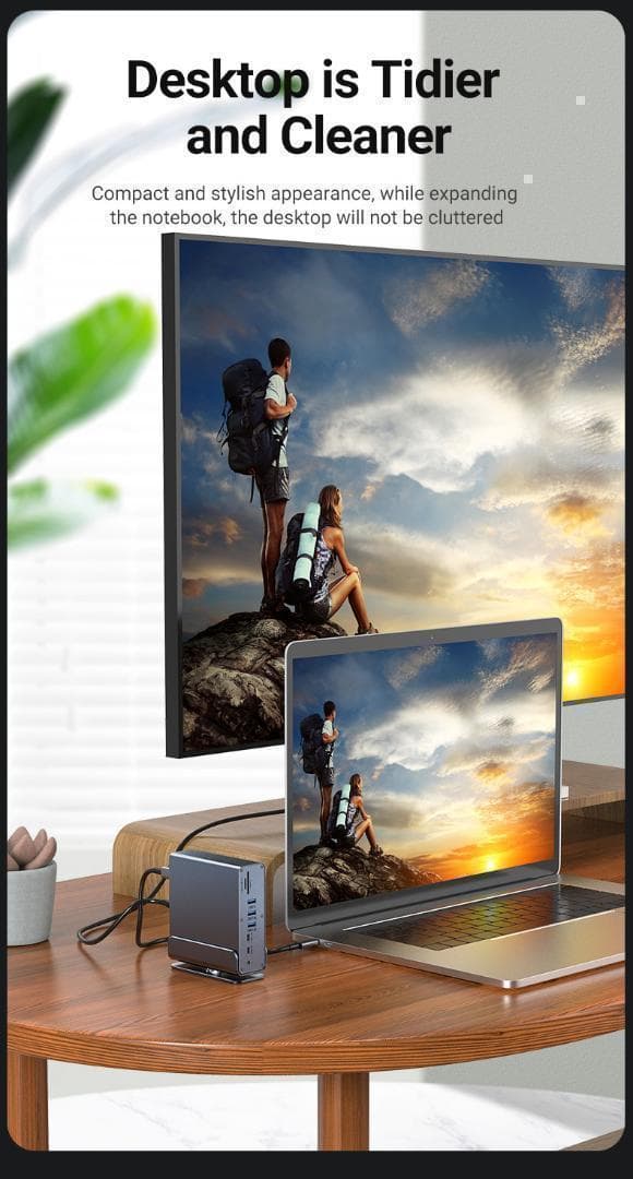 15in1ドッキングステーション 高速データ転送 100W出力 USB A C 15in1