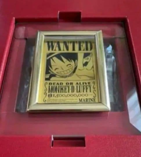 ONE PIECE 純金製 ルフィ 手配書 ワンピース カード WANTED - メルカリ