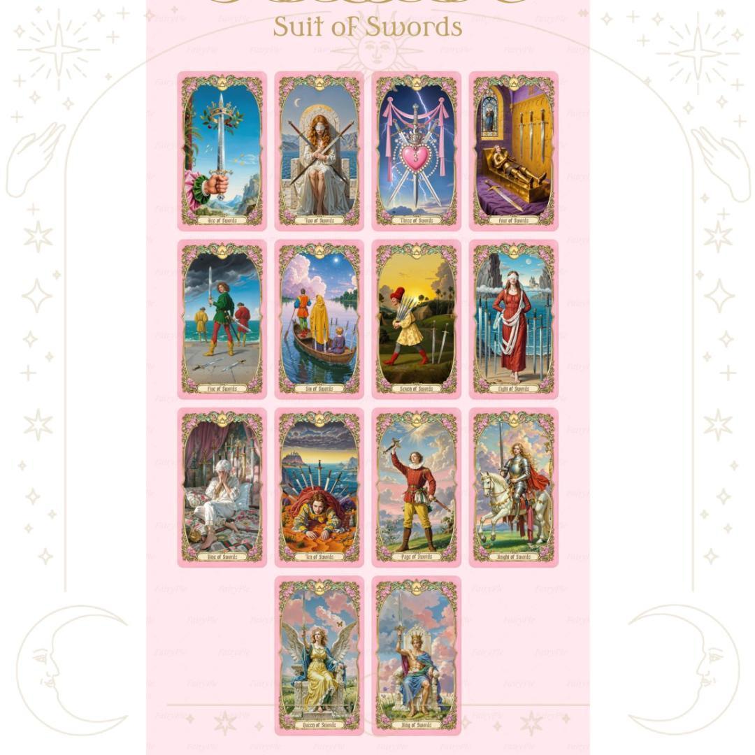 正規品タロットカード】上品なピンク縁✨優雅で幻想的✨ロマンチックな