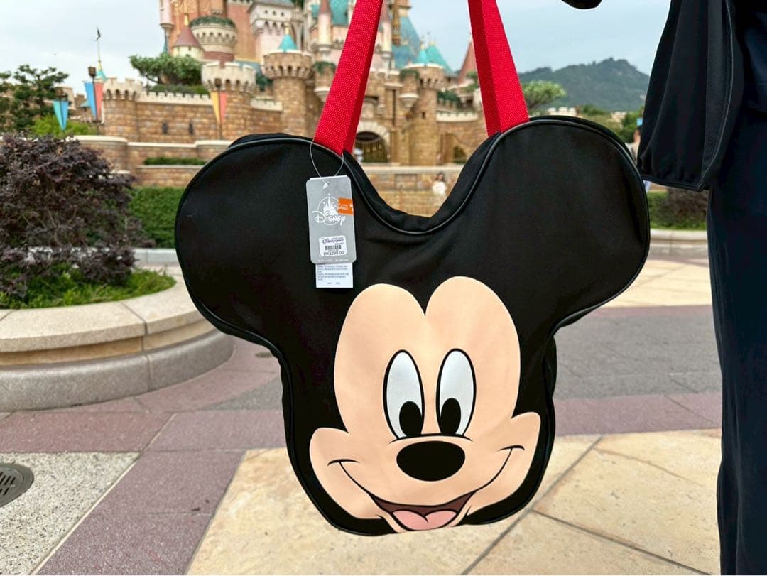 香港ディズニー ミッキーマウス フェイスバッグ トートバッグ ビック
