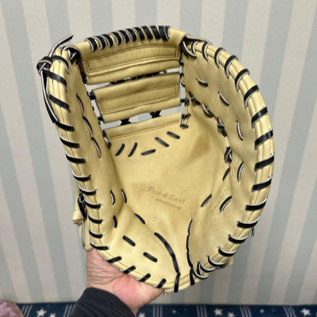 ZETT 軟式ファースト用グラブ ブラックステッチ 軟式ファーストミット プロステイタス 一塁手用 | 【ZETT】ゼット