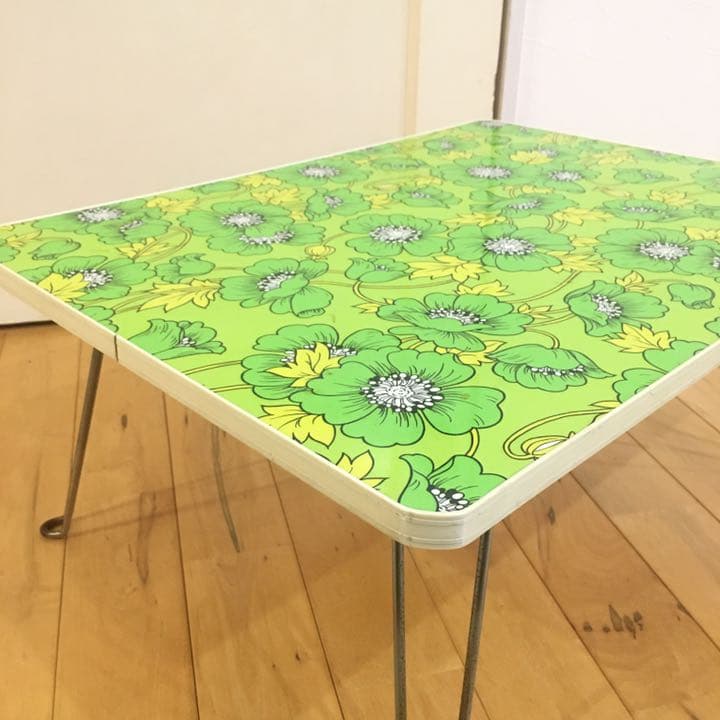 ☆レトロポップ☆ 昭和 レトロ 花柄 ビンテージ 折りたたみ テーブル