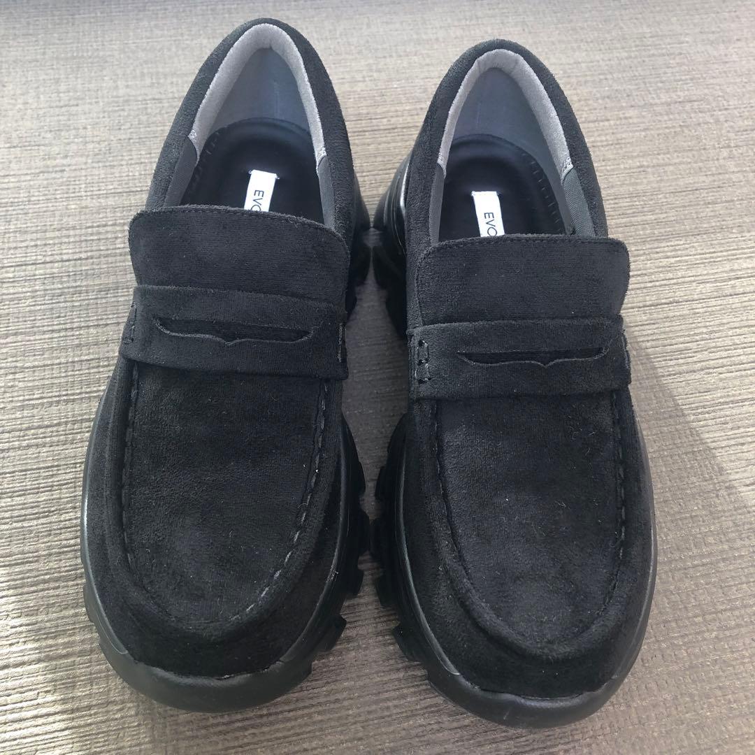 EVOL スニーカーソールローファー　ブラック　M EVOL（イーボル） ＼期間限定10%OFF／即日発送/EVOL スニーカーソール