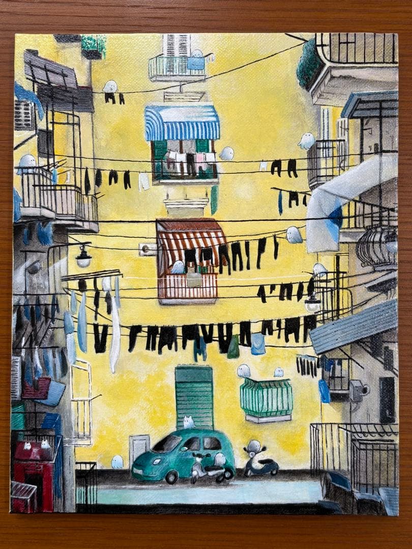 naples morning アクリル画 アクリル抽象画「good morning!」 | art unit mikka