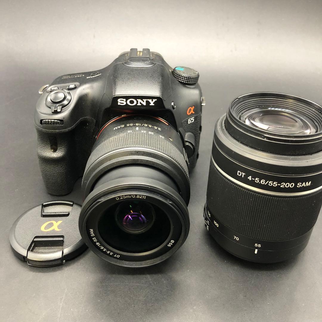 動作確認済み】SONY α65 デジタル一眼レフカメラ 2本レンズ付属