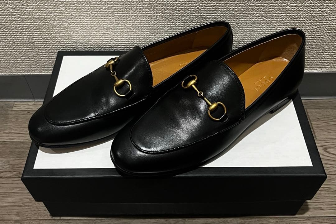 GUCCI　グッチ　ヨルダーン　ウィメンズ ローファー ヨルダーン〕ウィメンズ ローファー ・ブラック GGスプリーム