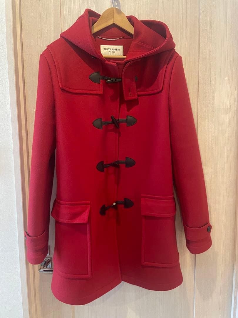 美品】SAINT LAURENT Paris 13AW ダッフルコート レッド