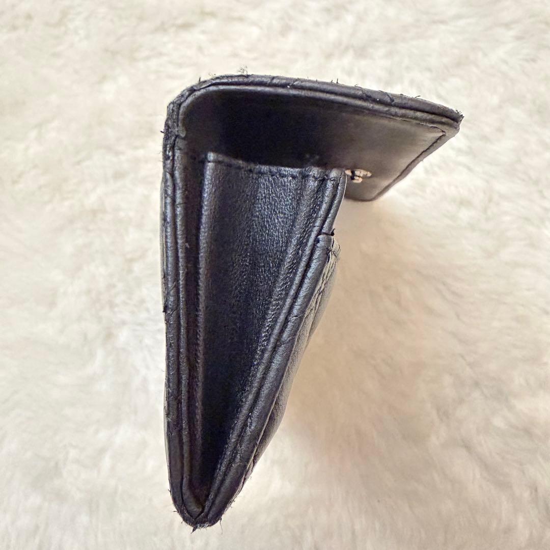 シャネル マトラッセ カードケース 名刺入れ 黒 ブラック ミニ財布 20