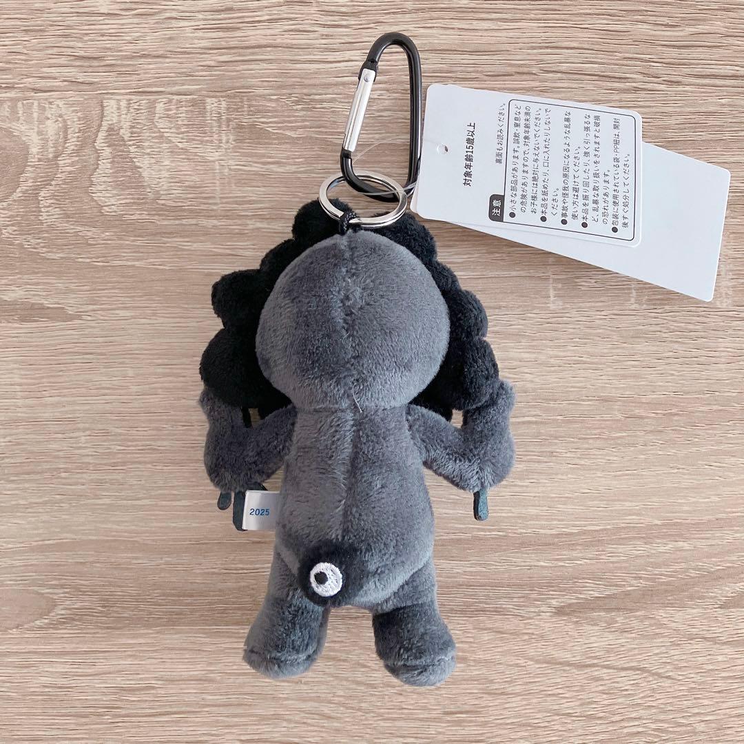 万博 黒ミャクミャク カラビナ付き ぬいぐるみ 立 クロミャク チャーム