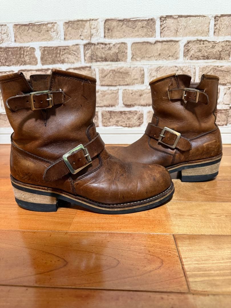 Hawkinsバックル付きダークブラウンエンジニアブーツ26cm - メルカリ