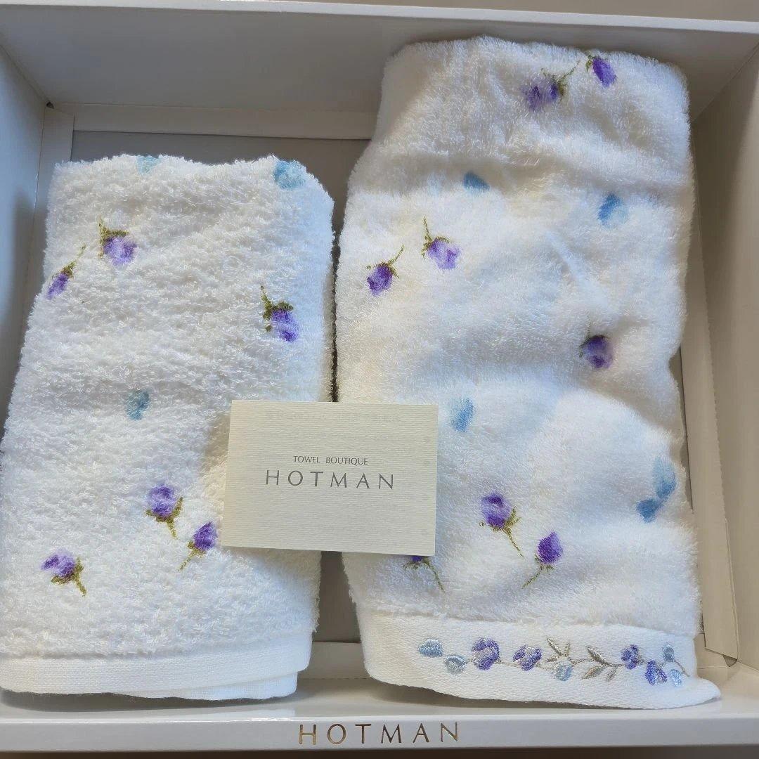 HOTMAN 花柄刺繍 タオルセット - メルカリ