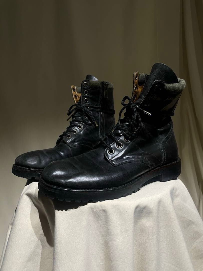 靴 FW2008 Number Nine Calfskin Combat Boots NUMBER (N)INE @numbernine.archives combat boots from Takahiro