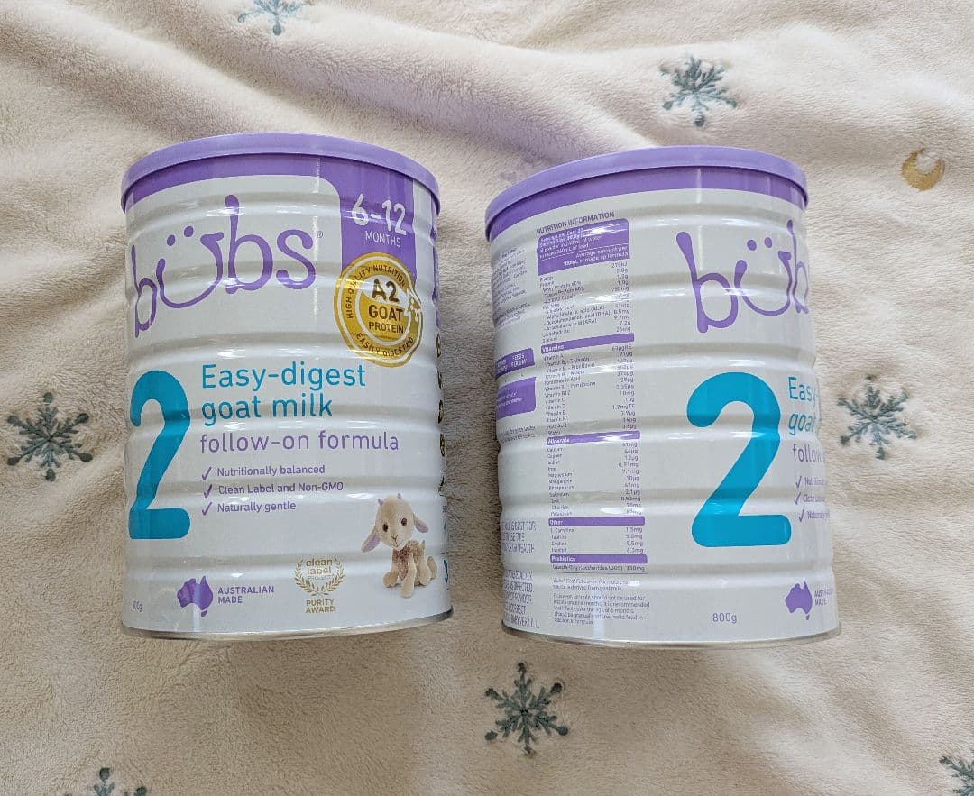Bubs（バブズ）ヤギミルク ステップ2（6〜12カ月）大缶 800g Bubs（バブズ）ヤギ・ゴートミルク ステップ2（6～12カ月）大缶 800g