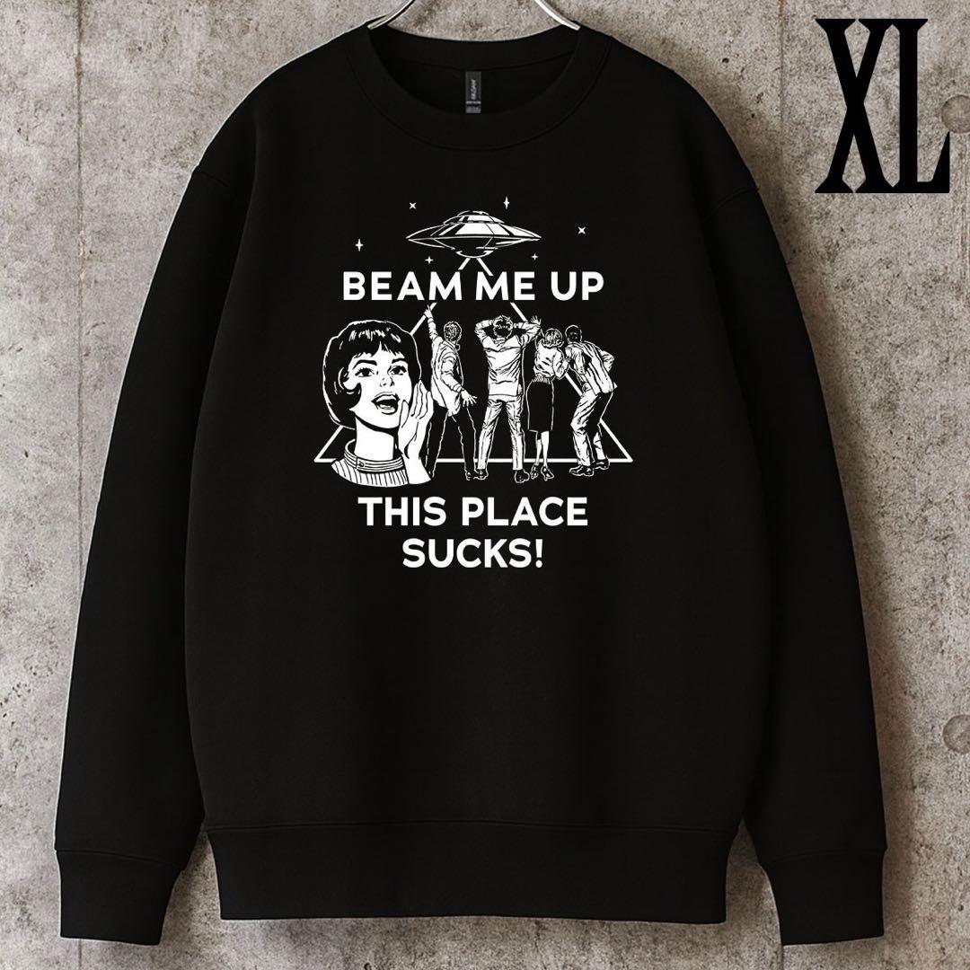 BEAM ME UP スウェット トレーナー ストレンジャーシングス クロ XL