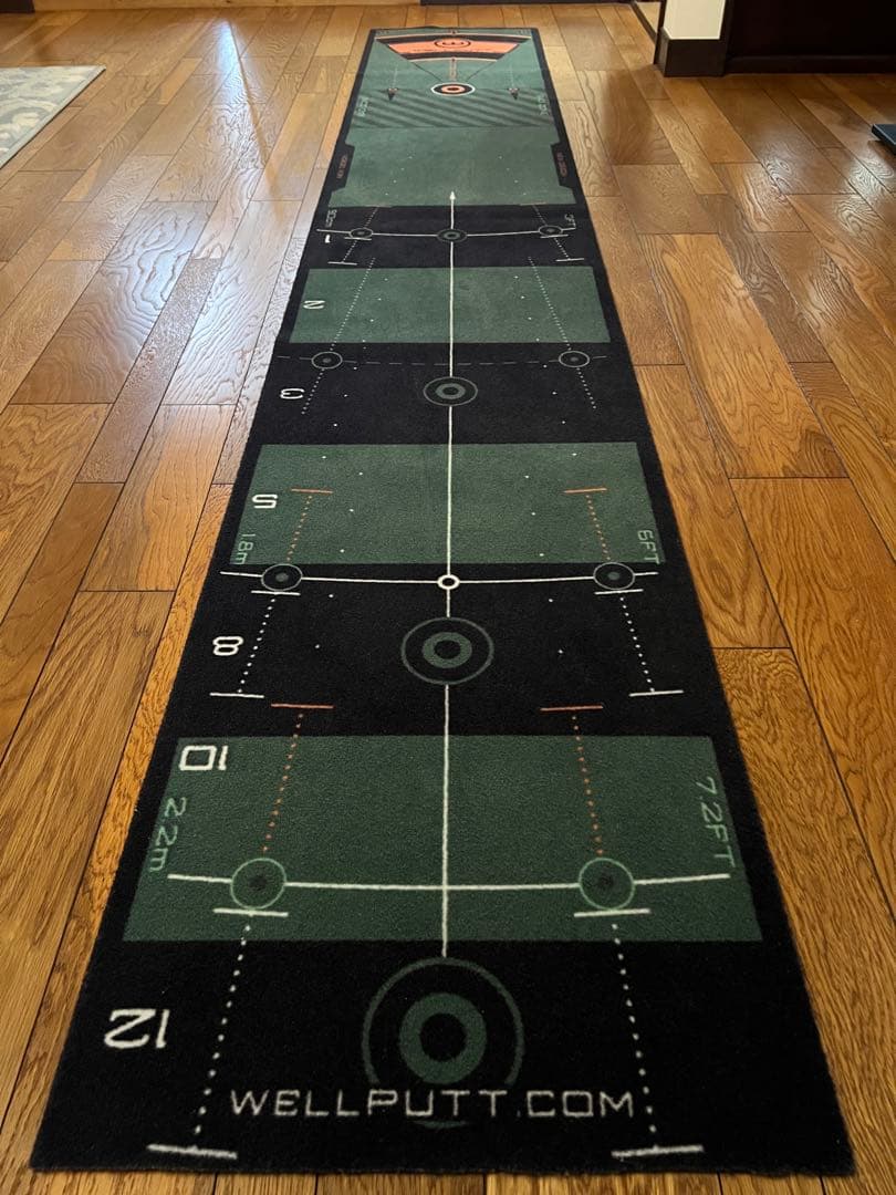 WELLPUTT パター練習マット 3m Green 楽天市場】【日本正規品】Wellputt/ウェルパットパターマット 3m GREEN