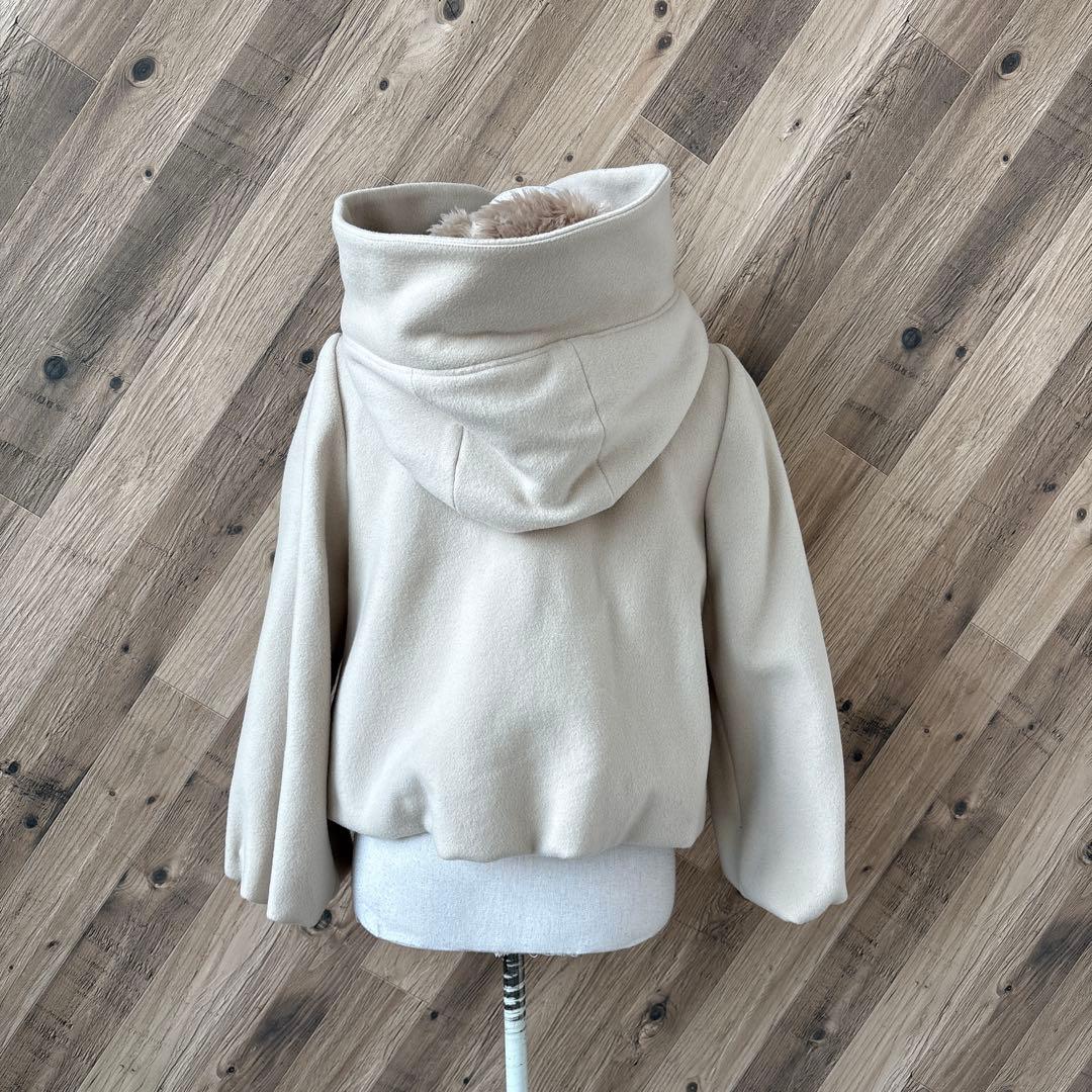 ☆新品 フランシュリッペ ファー パールボタン バルーン ウール