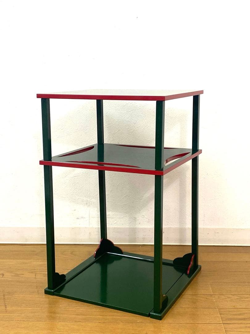 美品 茶道具 青漆爪紅 糸巻棚 茶棚 組立式 共箱 Amazon.co.jp: 茶道具『糸巻棚碌々斎好写組立式』紙箱入表千家11代茶棚