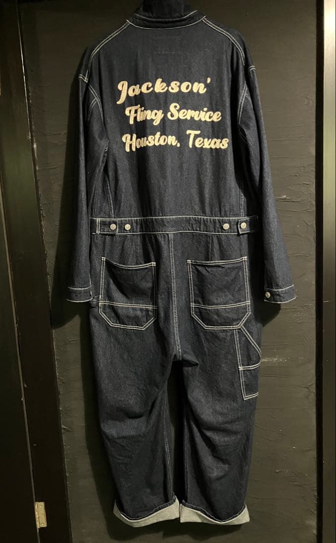 HOUSTON ヒューストン デニム オールインワン つなぎ Mサイズ！ HOUSTON（ヒューストン） オールインワン HOUSTON M-47 オールインワン