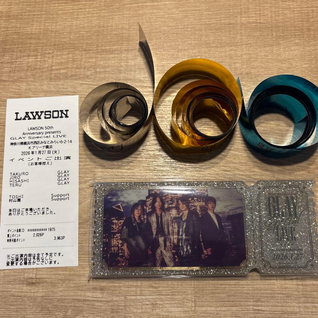 GLAY Special LIVE記念アクリルブロック&銀テープ＆レシート - メルカリ