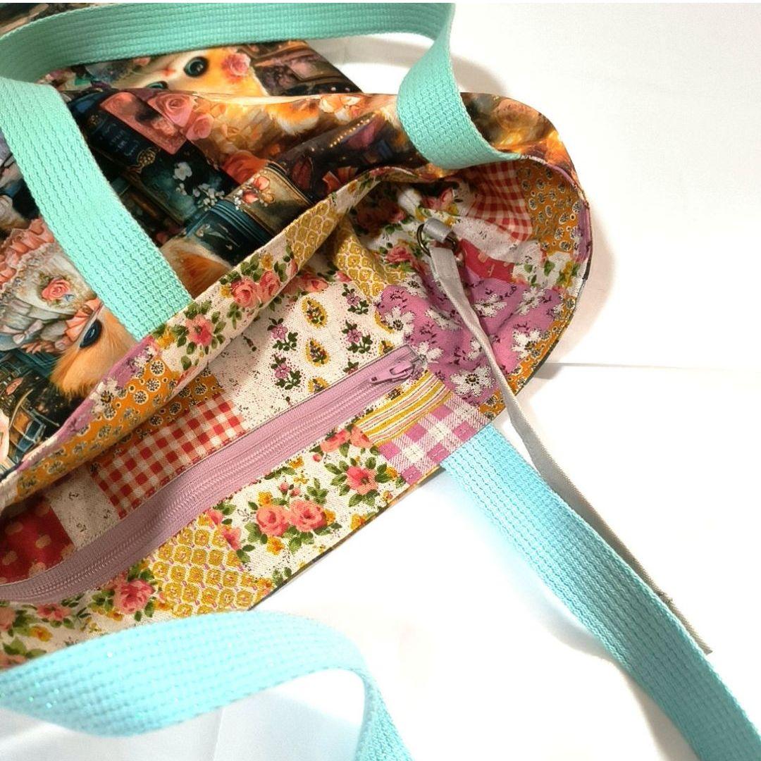 La luna様】ハンドメイドオーダー☆女の子☆大容量フラットトート