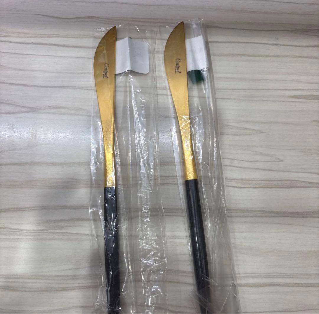 クチポール Cutipol GOA ディナーナイフ 4点　ゴールド　ブラック GOA Black Gold [ ゴア ブラック ゴールド ] | クチポール(Cutipol