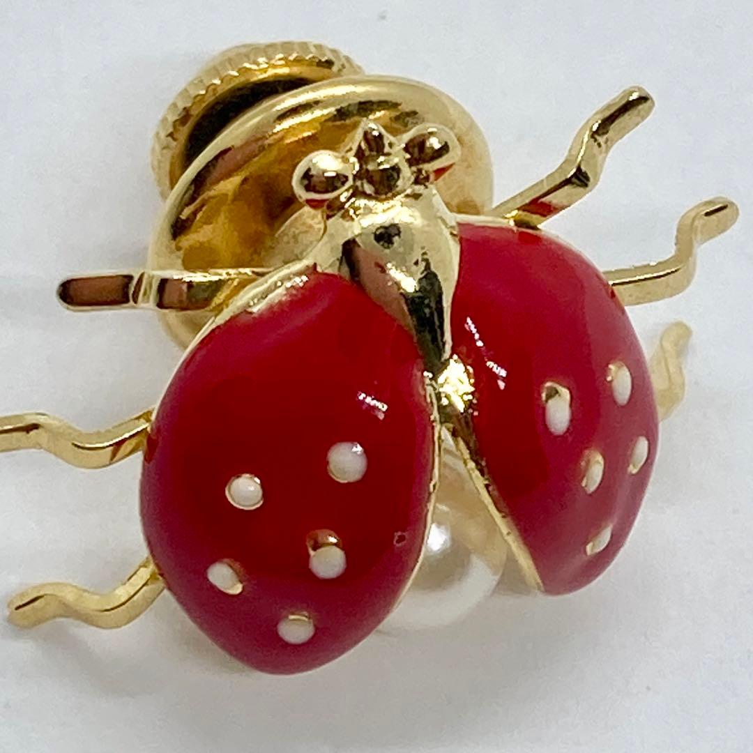 ミキモト真珠島ピンブローチてんとう虫ブローチ - メルカリ