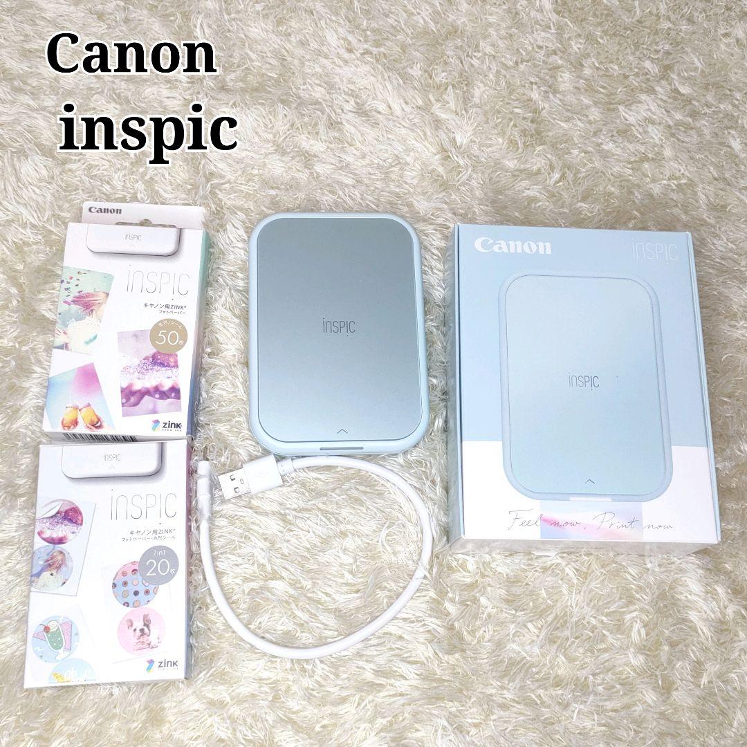 キヤノン iNSPiC ミニ フォトプリンター ブルー - メルカリ