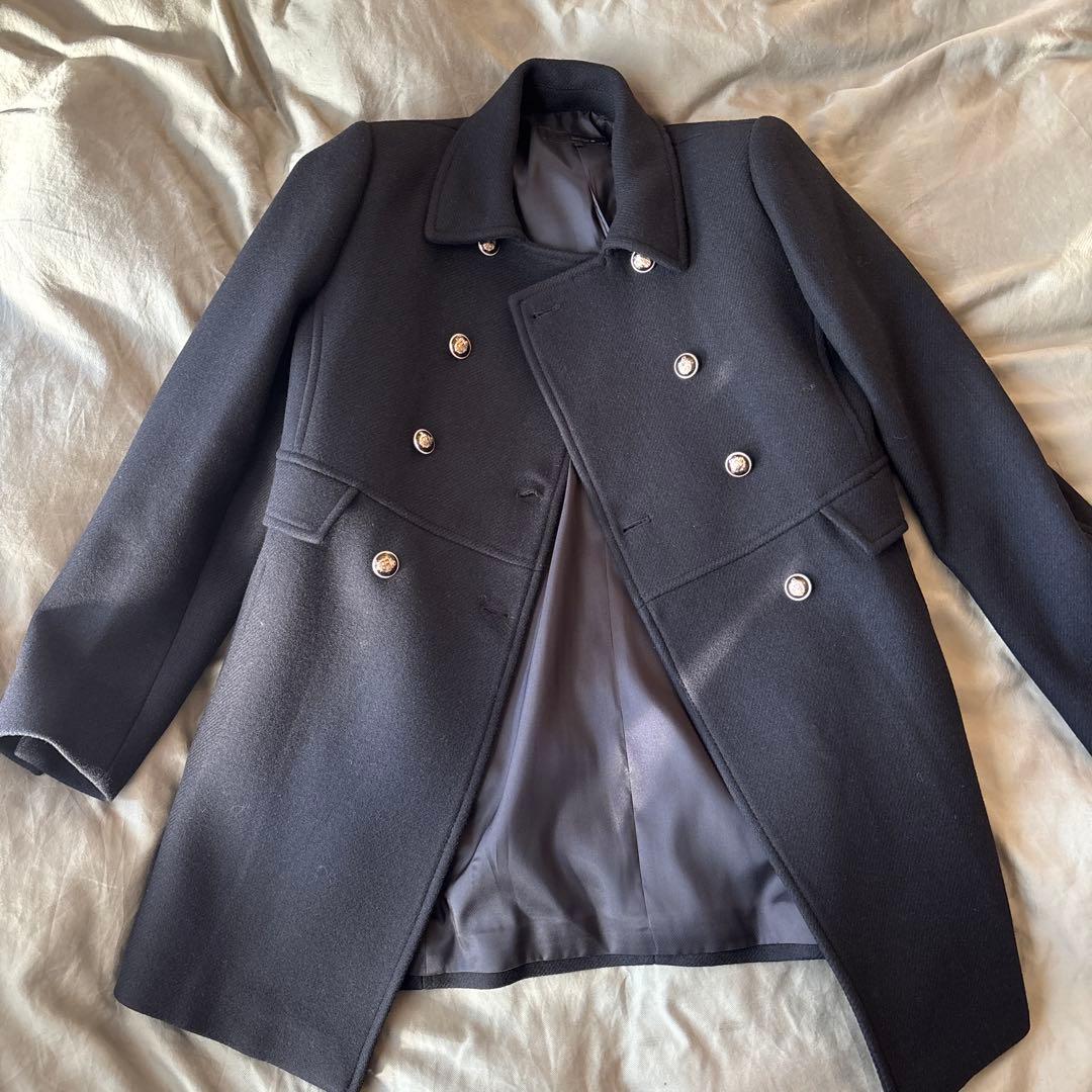 ZARA ブラック ウールコート Mサイズ 中古・古着通販】ZARA (ザラ) トグルボタン ウールブレンド コート