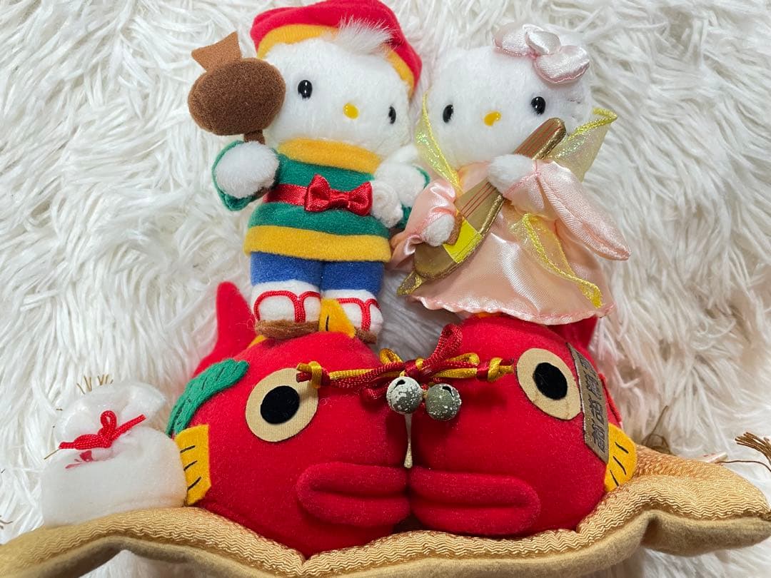 未使用】ハローキティ 開運招福のぬいぐるみ 置き物 ダニエル レトロ