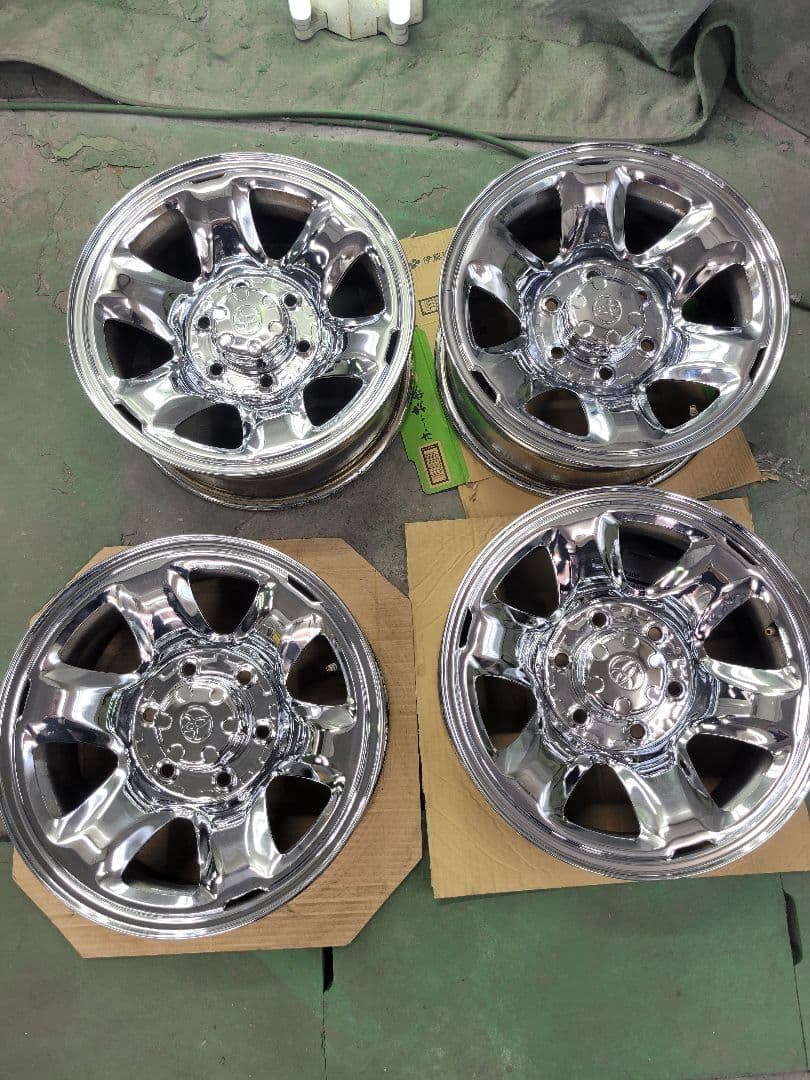 希少 ハイラックスサーフ185 純正 メッキ スチールホイール ハイエース