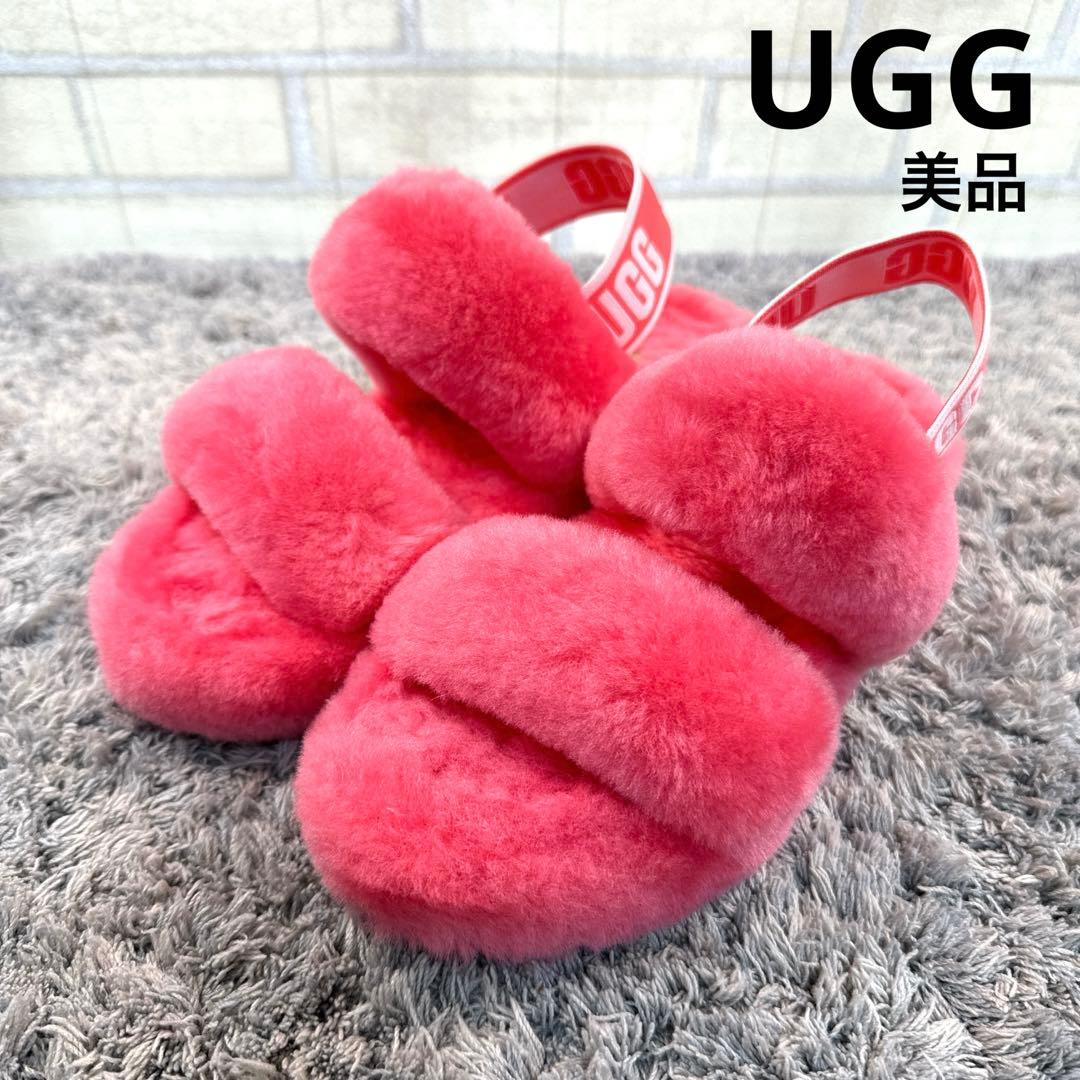 ☆美品☆UGG アグ W OH YEAH ファーサンダル ピンク 22cm - メルカリ