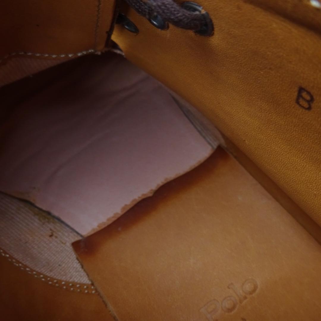 日本製新品廃盤ポロラルフローレン リーガル製 チャッカーブーツ 25.0