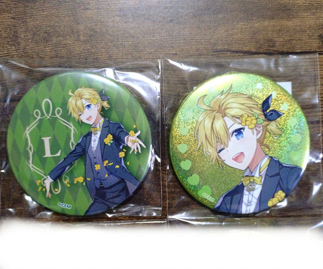 鏡音レン 缶バッジ 楽天コレクション ノーマル グリッター KAITO 15th