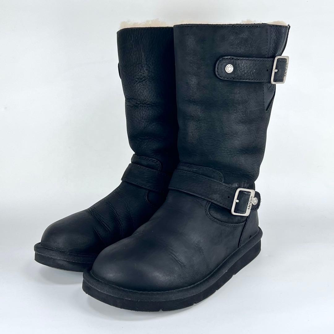 レアほぼ新品】UGG ケンジントン プレート エンジニアブーツ 黒 22.0