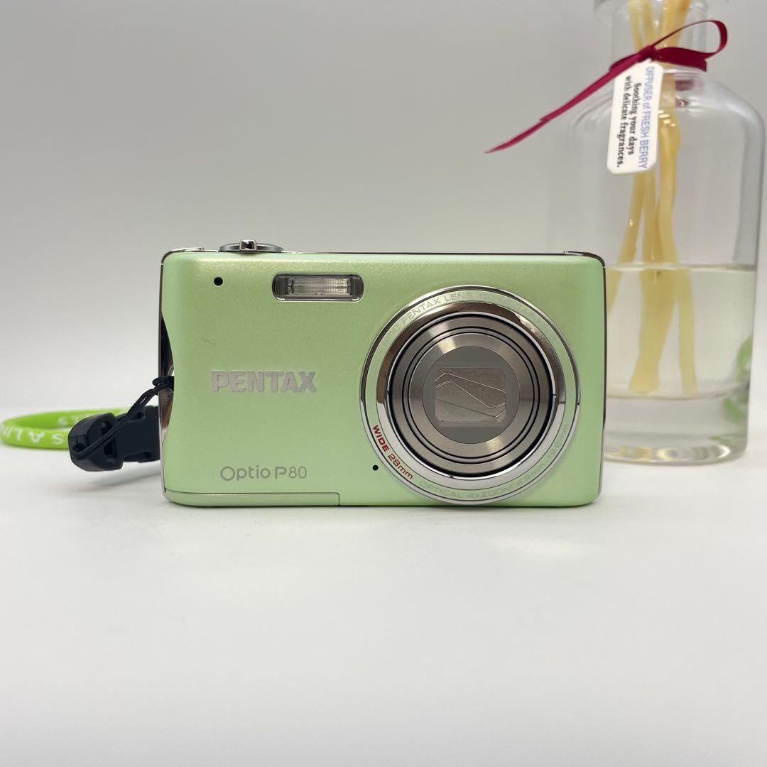 美品✨PENTAX Optio P80✨動作確認済 スマホ転送OK 人気色♪ 動作確認済✨PENTAX Optio P80✨スマホ転送OK 平成レトロ 可愛い