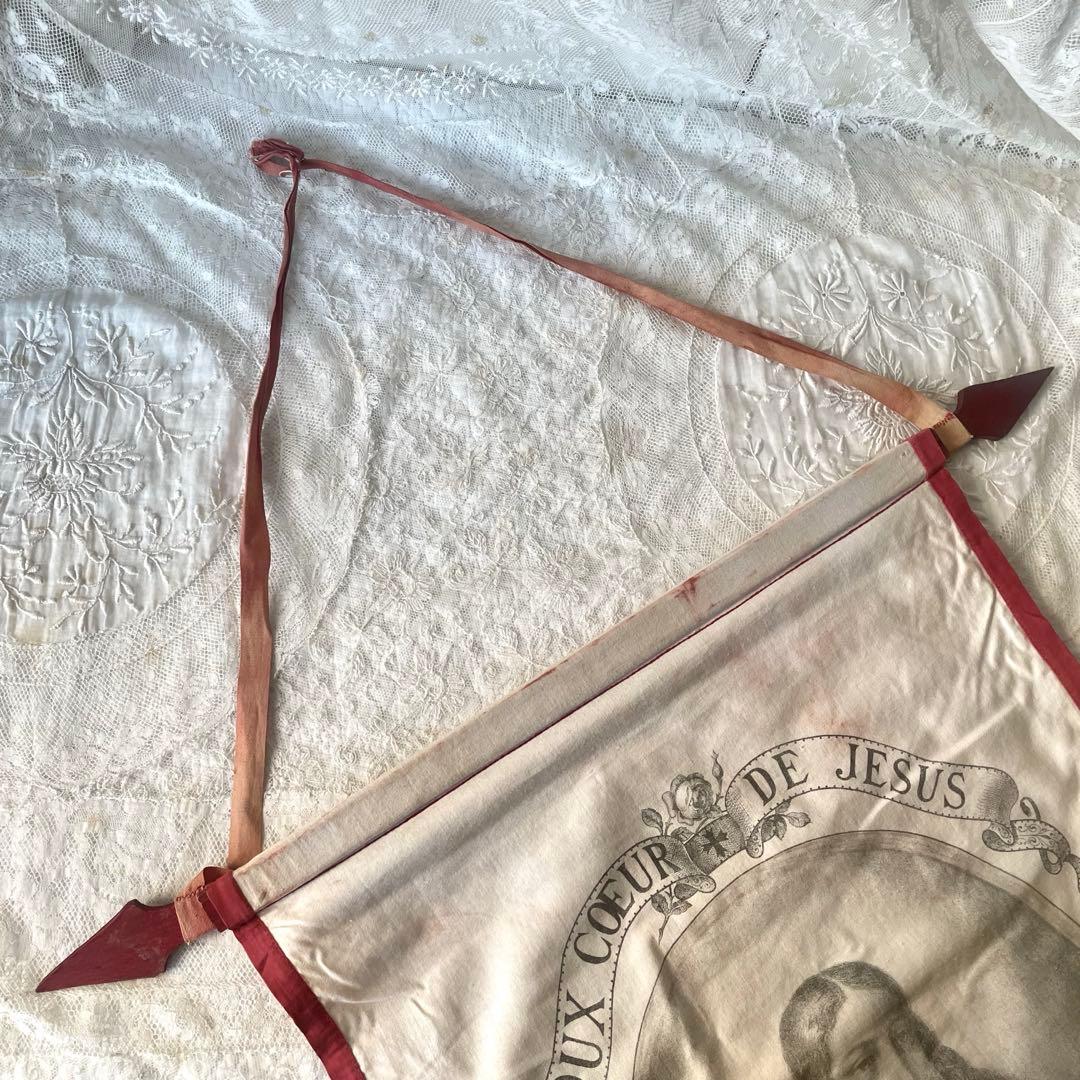 ぶーたろう様専用 教会用バナー イエスキリスト 聖心 旗 19世紀 - メルカリ