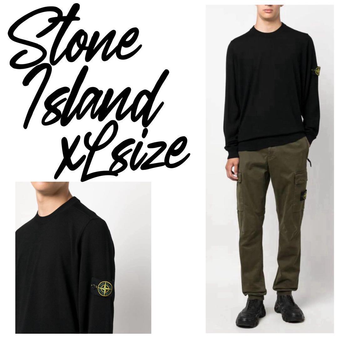 定価7.2万】ストーンアイランド クルーネック ニットブラックXL 510C4