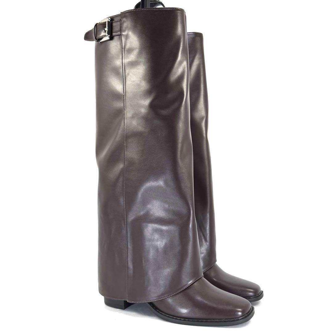 【FRAY ID.】フレイアイディー （24.5） ゲートルロングブーツ 新品 ゲートルロングブーツ(ロングブーツ)｜シューズ｜FRAY I.D（フレイ