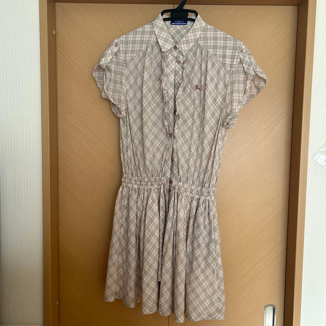 バーバリー　シャツワンピース　ピンク BURBERRY - BURBERRY バーバリー ワンピース S ピンク 【古着】【中古