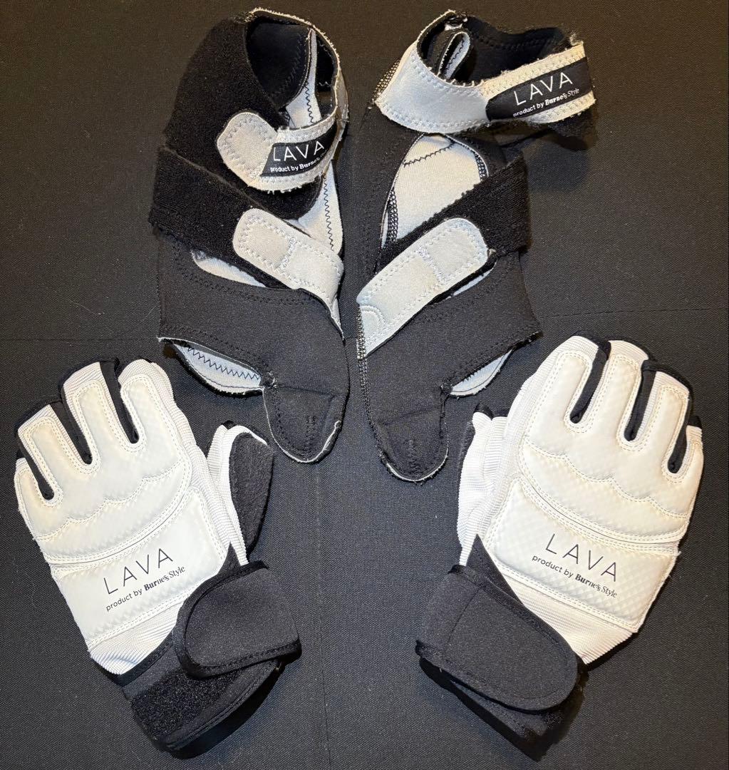 中古】 LAVA キックボクシング バーネススタイル L グローブ シューズ