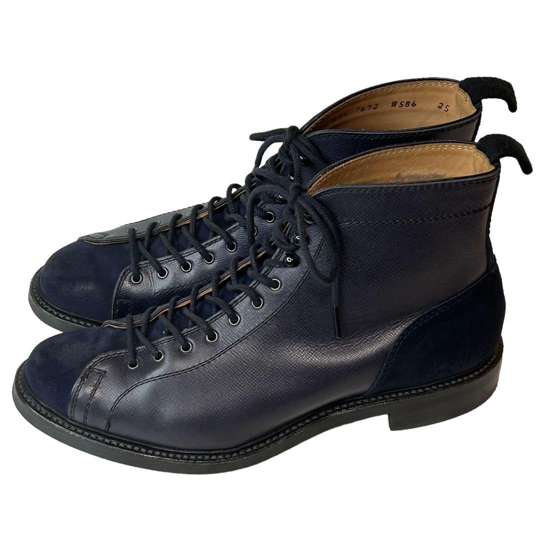 極美品 REGAL TOKYOモンキーブーツ 表革×スエード ネイビー 25 - メルカリ