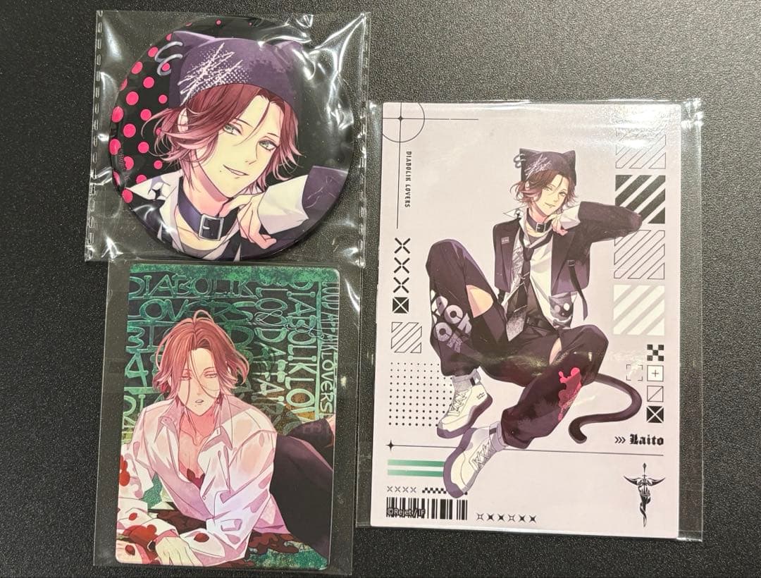 DIABOLIK LOVERS ディアラバ ライト ブロマイド 缶バッジ カード
