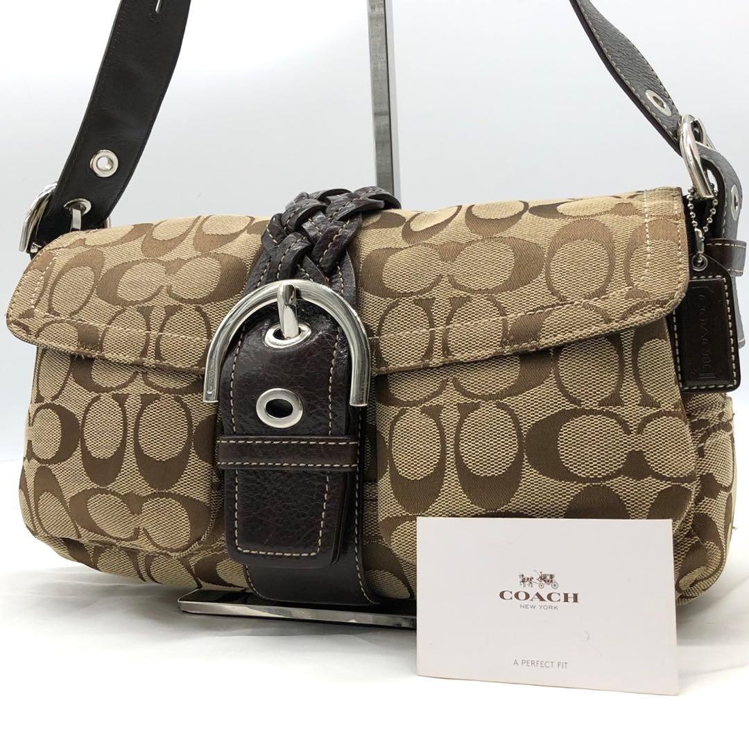 ✨極美品✨コーチ ワンショルダーバッグ ソーホー シグネチャー キャンバス 極美品 COACH コーチ ソーホー シグネチャー ショルダーバッグ
