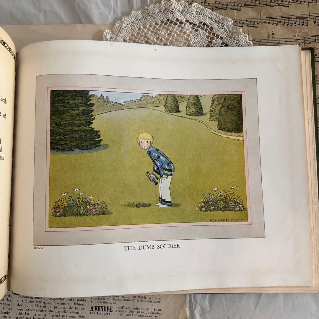 1926年アンティーク美しい絵本フランス 洋書ジャンクジャーナル古書